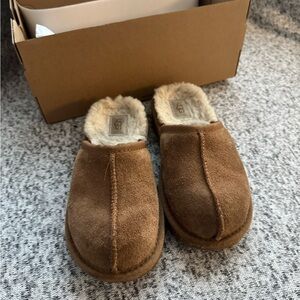 UGG Chestnut Suede Slip-On Slippers